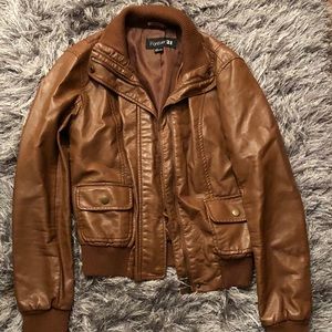Forever 21 (pl)leather cropped jacket